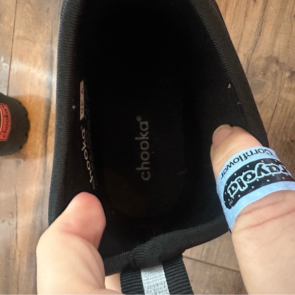 Chooka Waterproof Chelsea Rain Boots Black Rubber Lug Sole Women’s Sz 6 - Picture 3 of 7